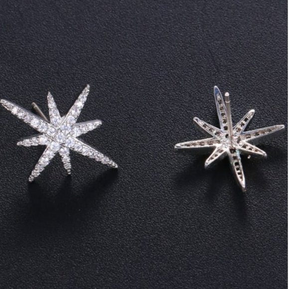 🌟Starburst CZ Stud Earrings - Picture 3 of 3